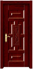 精品深拉伸工藝木門HS-8003紅木