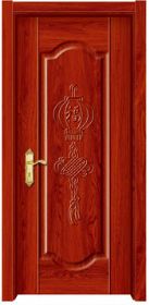 精品深拉伸工藝木門(mén)HS-8027紅檀